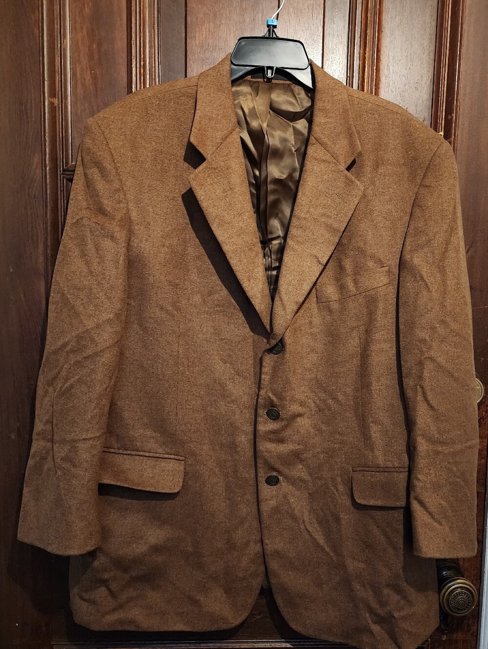 Vintage Daniel Gray Men's Sport Coat 44R Brown Wool Silk Cashmere Blazer Jacket
